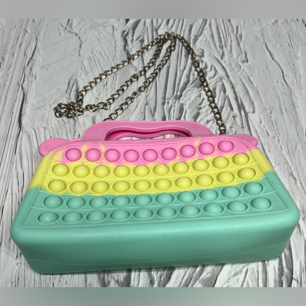 Pastel Pop-It Purse Handbag With Chain Strap Pre Owned